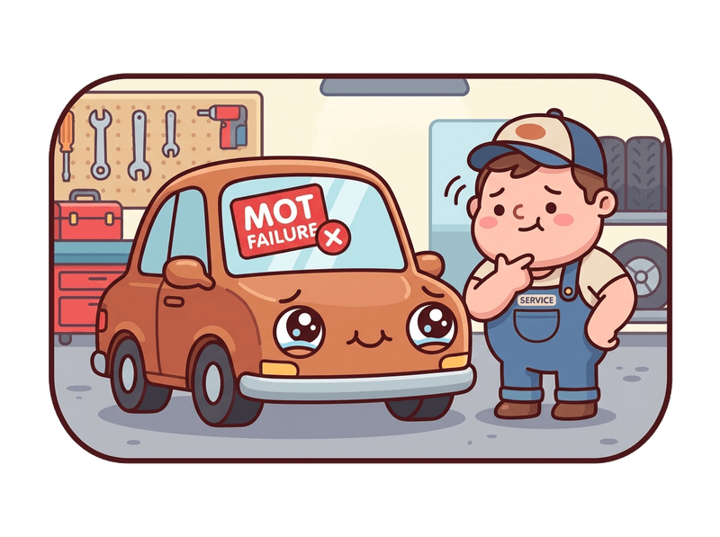 Illustration of mot failure car collection service by Scrap Car CR0 Croydon Central